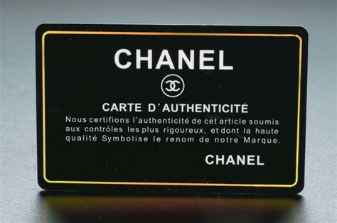 carte d authenticité chanel|certificate of authenticity chanel.